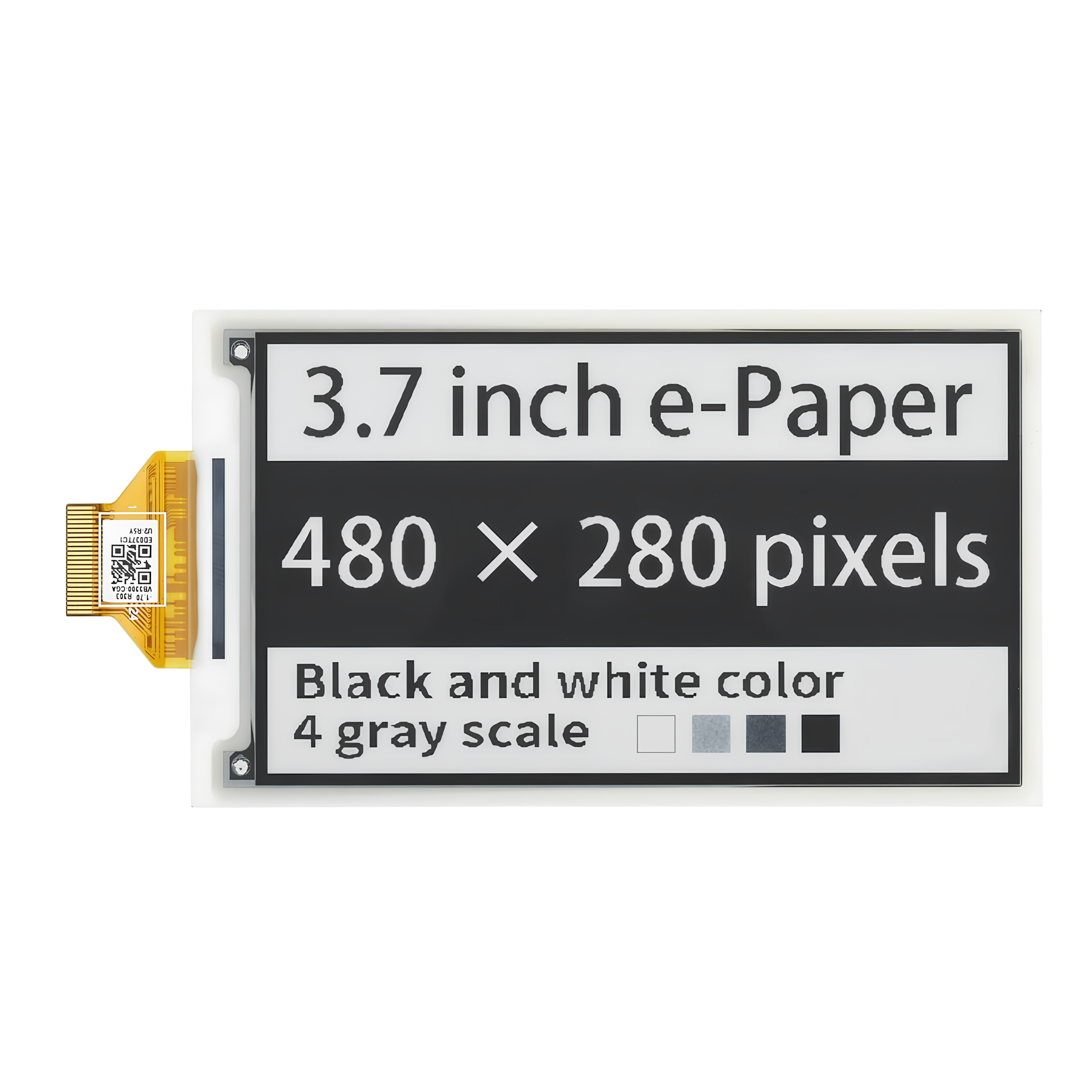 Waveshare 3.7-Inch E-Paper E-Ink Raw Display