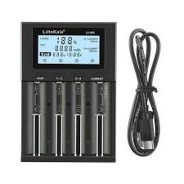 LiitoKala 18650 Charger – 4 Slot Smart Battery Charger